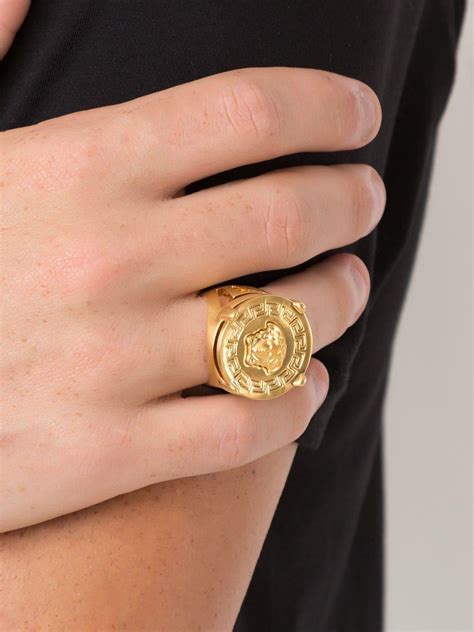 gold versace ring uk|versace gold ring for men.